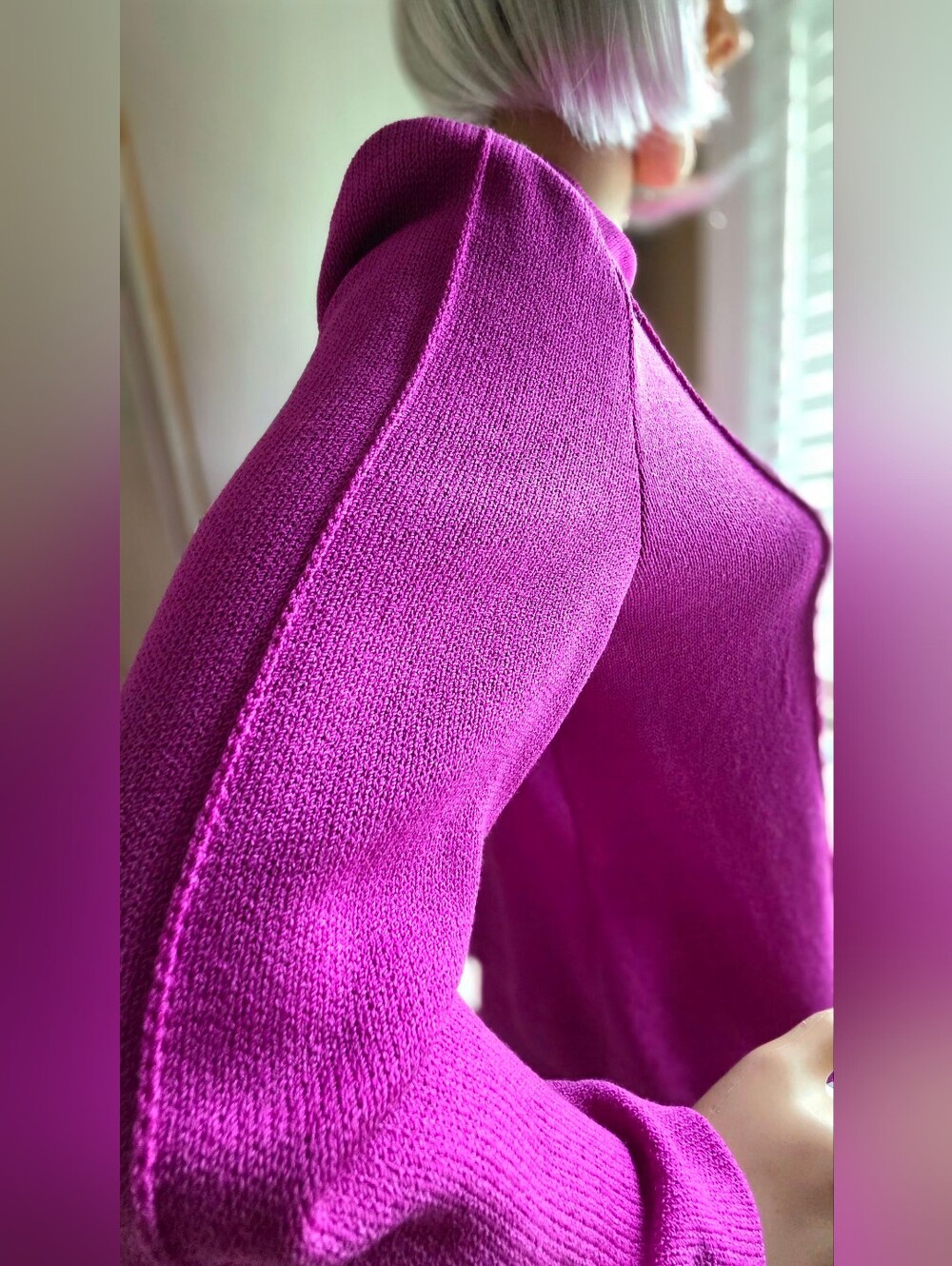 St John Collection Wild Orchid Wool Rayon Jacket Pants Set Sz 2, 4 - Picture 3 of 12